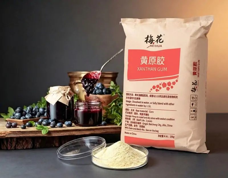 Xanthangummi wird in Marmeladen verwendet
